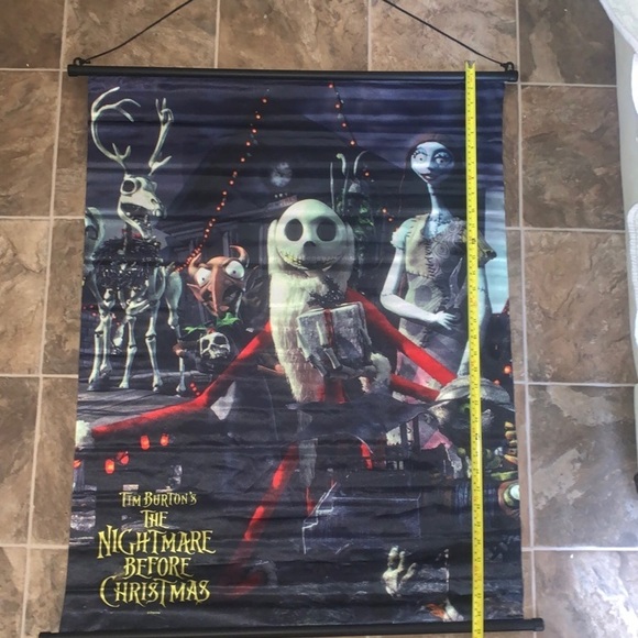 Tim Burton's the nightmare before christmas wall scroll 27"x34" Christmas banner - Picture 4 of 11
